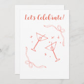 Bogen en Bubbels Uitnodiging Kaart (Voorkant / Achterkant)