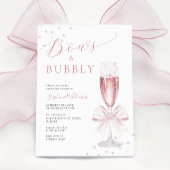 Bogen en Bubbly Pink bruids douche uitnodiging