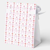 Bogen en harten Patroon Baby shower Bedankdoosjes (Achterkant)
