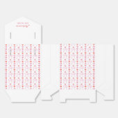 Bogen en harten Patroon Baby shower Bedankdoosjes (Ongevouwen)