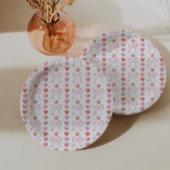 Bogen en harten Patroon Baby shower Papieren Bordje