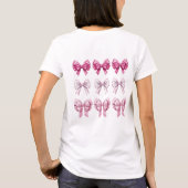 Bogen en harten roze en Paarse T-shirt (Achterkant)