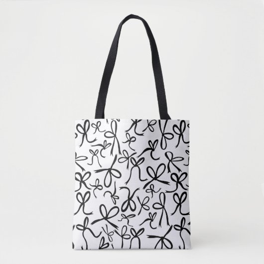 Bogen en linten Pattern Fun Vrouwelijk Schattige C Tote Bag (Voorkant)