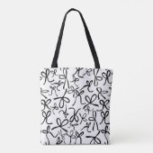 Bogen en linten Pattern Fun Vrouwelijk Schattige C Tote Bag (Achterkant)