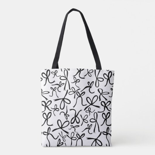 Bogen en linten Pattern Fun Vrouwelijk Schattige C Tote Bag (Achterkant)