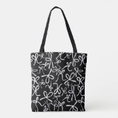 Bogen en linten Pattern Fun Vrouwelijk Schattige C Tote Bag (Achterkant)
