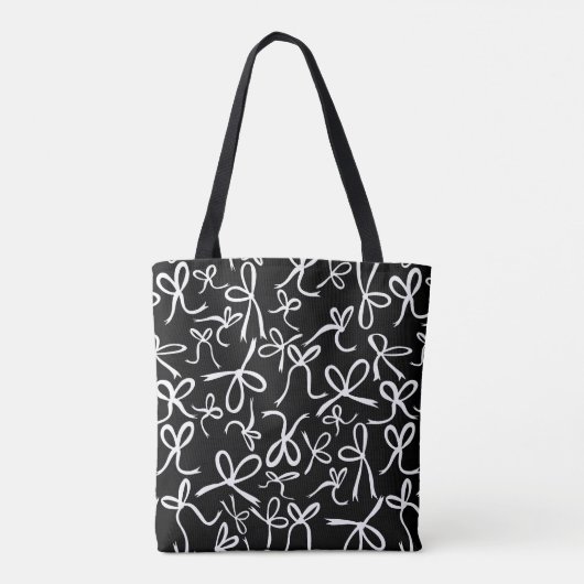 Bogen en linten Pattern Fun Vrouwelijk Schattige C Tote Bag (Achterkant)