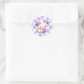 Bogen en stiersticker ronde sticker (Tas)