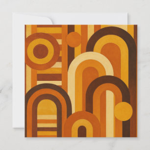Bogen en zonnevlekken Retro MCM geometrisch ontwer Kaart