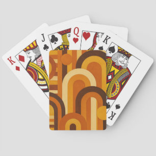 Bogen en zonnevlekken Retro MCM geometrisch ontwer Pokerkaarten