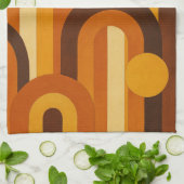 Bogen en zonnevlekken Retro MCM geometrisch ontwer Theedoek (Gevouwen)