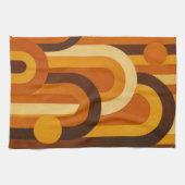 Bogen en zonnevlekken Retro MCM geometrisch ontwer Theedoek (Horizontaal)