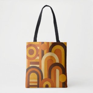 Bogen en zonnevlekken Retro MCM geometrisch ontwer Tote Bag