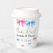 Bogen Geslacht onthullen. Meisje of Jongen Papieren Bekers (Voorkant)