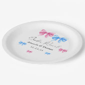 Bogen Geslacht onthullen. Meisje of Jongen Papieren Bordje (Gekanteld)