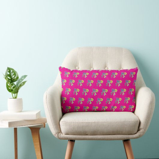 Bogen Hot Pink Kussen (Stoel)