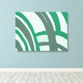 Bogen in groen en grijs canvas afdruk (Insitu (Houten vloer))