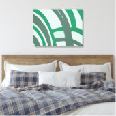 Bogen in groen en grijs canvas afdruk (Insitu (Slaapkamer))