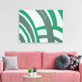 Bogen in groen en grijs canvas afdruk (Insitu (Woonkamer))