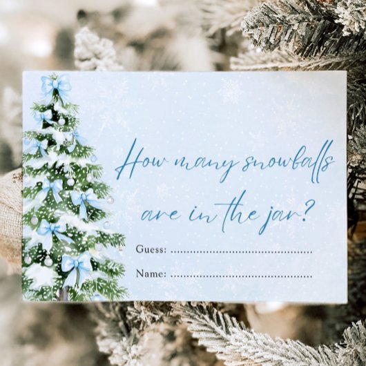 Bogen Kerst Hoeveel Sneeuwballen Baby Shower Spel Kaart