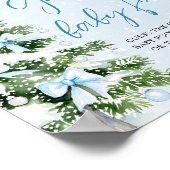 Bogen Kerstmis Raad de Babyvoeding Baby Shower Poster (Hoek)