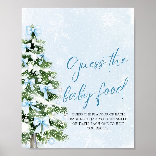 Bogen Kerstmis Raad de Babyvoeding Baby Shower Poster (Voorkant)