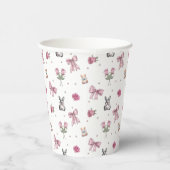 Bogen, Konijntjes en Bloemen Papieren Bekers (Rechts)