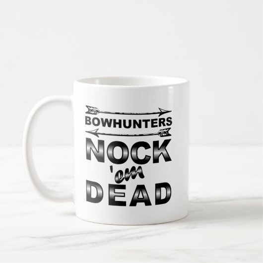 Bogen Nock'em Dead Grappige Jachtmok Koffiemok (Links)