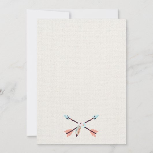 Bogen of pijlen Baby shower openbaren (Achterkant)