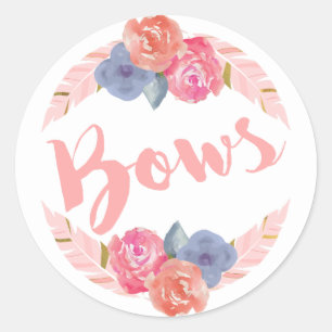 Bogen of pijlen raden de genderstickers roze ronde sticker