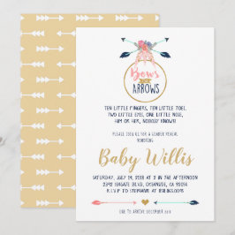 Bogen of pijlen Uitnodiging - Gender Reveal Party