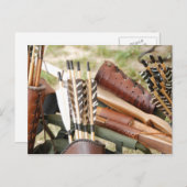 Bogen, pijlen en vijvers, voor boogschieten briefkaart (Voorkant / Achterkant)