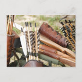Bogen, pijlen en vijvers, voor boogschieten briefkaart (Voorkant)