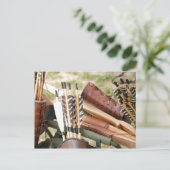 Bogen, pijlen en vijvers, voor boogschieten briefkaart (Staand voorkant)