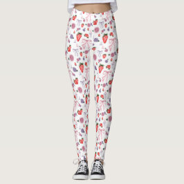 Bogen, Rozen & Aardbeien Coquettepatroon Leggings