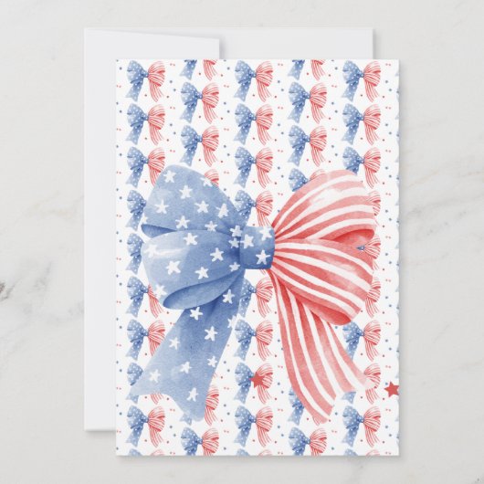 Bogen sterren en strepen Miss Amerika meisjes verj Kaart (Achterkant)