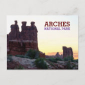 Bogen The Three Gossips en Sheep Rock, zonsopgang Briefkaart (Voorkant)