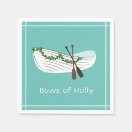 Bogen van Holly Nautical Holiday Napkin Seafoam Servet