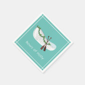 Bogen van Holly Nautical Holiday Napkin Seafoam Servet (Hoek)