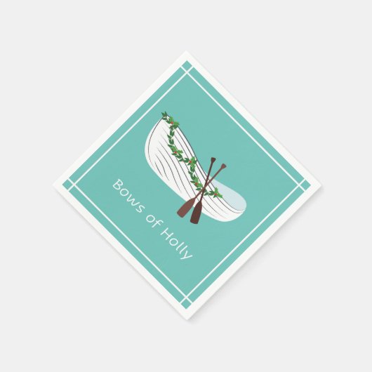 Bogen van Holly Nautical Holiday Napkin Seafoam Servet (Hoek)