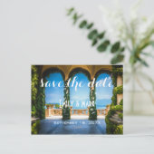 Bogen van Italië Elegant Save The Date Aankondigingskaart (Staand voorkant)