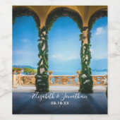 Bogen van Italië Handgeschreven Script Trouwen Wijn Etiket (Enkel label)