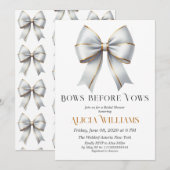 Bogen voor geloften gouden witte boog Vrijgezellen Kaart (Voorkant / Achterkant)