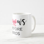 Bogen voor roze roze roze roze rok zwart koffiemok (Voorkant rechts)