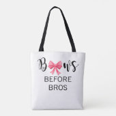 Bogen voor roze roze roze roze rok zwart tote bag (Achterkant)