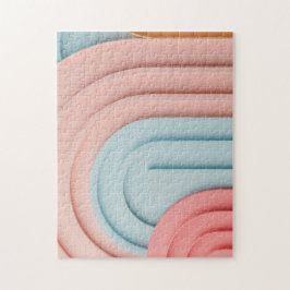 Bogen vormen achtergrond in pastelkleuren legpuzzel