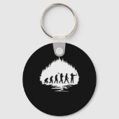 Bogenschießen Evolution Affe Mensch Bogenschütze Sleutelhanger (Voorkant)