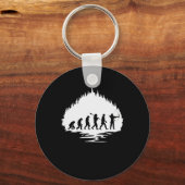 Bogenschießen Evolution Affe Mensch Bogenschütze Sleutelhanger (Voorkant)