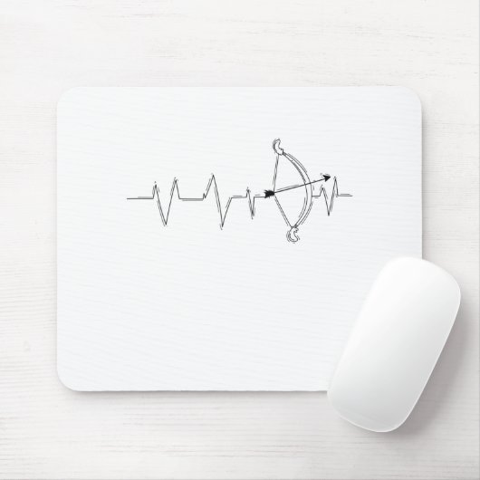 Bogenschießen Herzschlag fürs Pfeil und Bogen Muismat (Met muis)