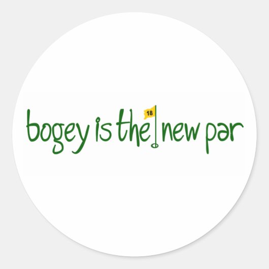 Bogey is de nieuwe pas ronde sticker (Voorkant)